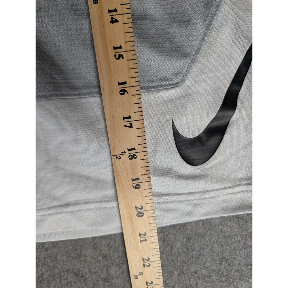 Nike Dri-FIT Basketball Shorts Grey White Athletic Gym Training 5519